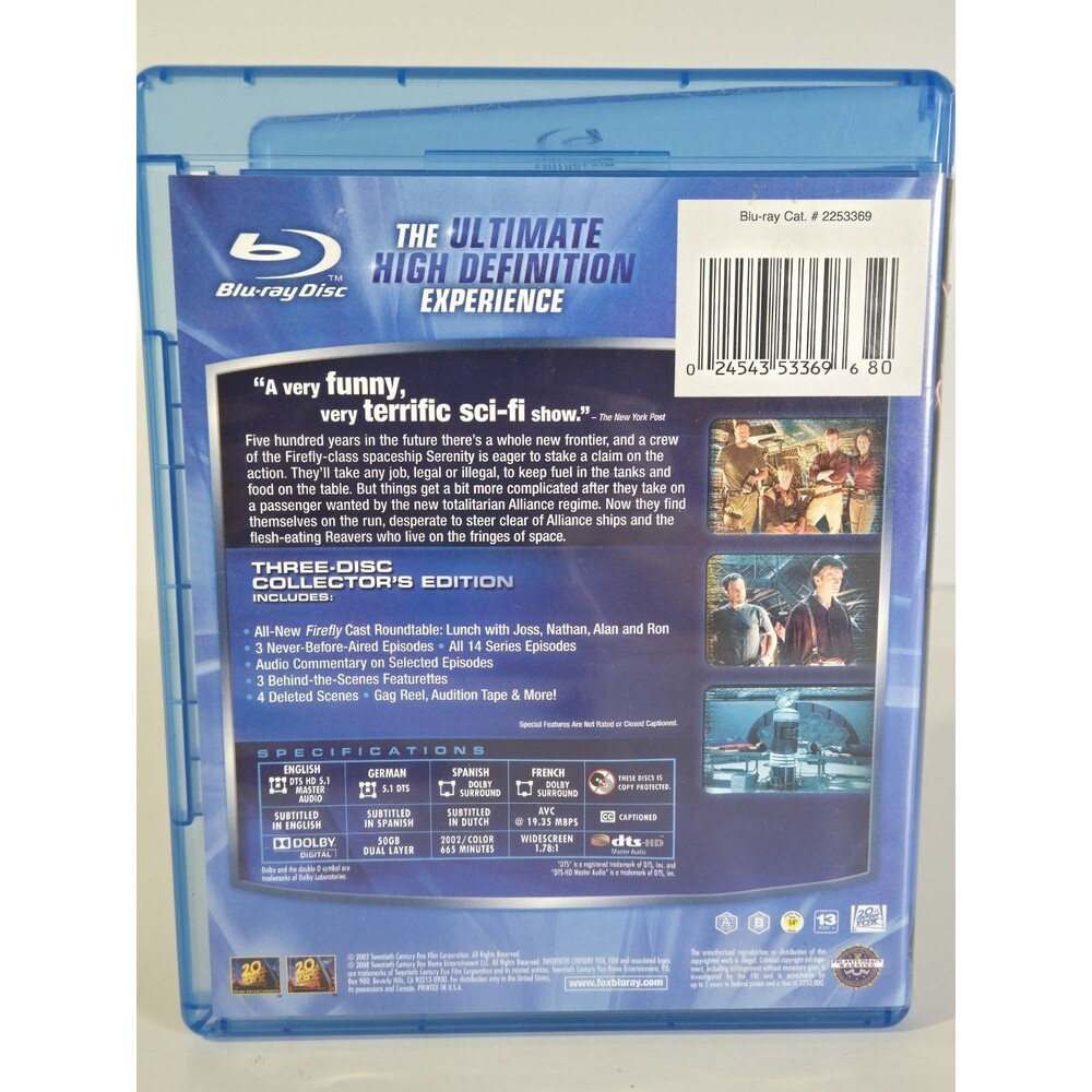 Firefly The Complete Series Blu-ray 3-Disc Collector's Edition Joss Whedon - Picture 4 of 7